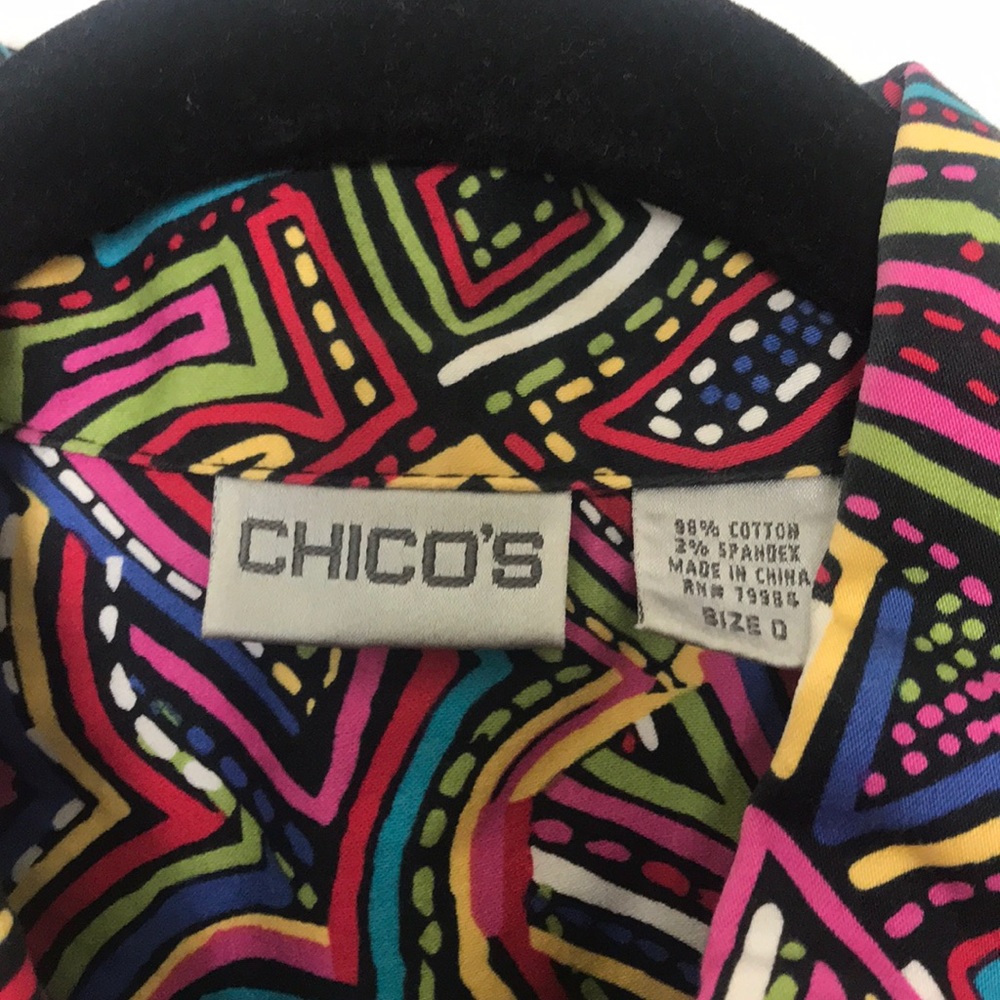 Chicos Abstract Geometric Pattern Multi-Color Jac… - image 5